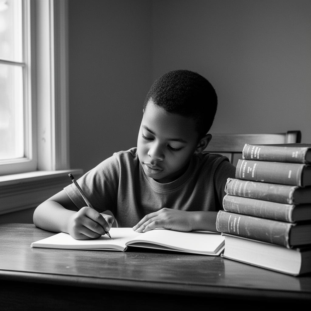 Student studying